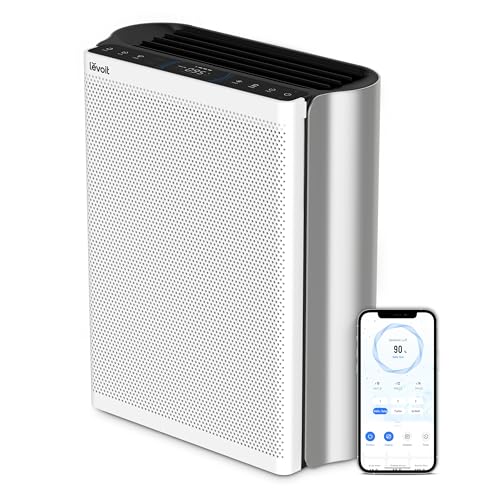 LEVOIT EverestAir Luftreiniger: Große Räume, Allergiker, Smart WiFi, Alexa, Leise 26dBd