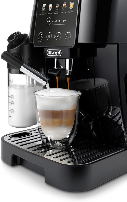De'Longhi Magnifica Start Kaffeevollautomat, LatteCrema-Milchsystem, Espresso, Cappuccino, Soft-Touch, Schwarzd