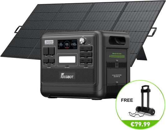 FOSSiBOT F2400 Solargenerator 2048Wh, 400W Solar, 2400W AC, Schnellladungf