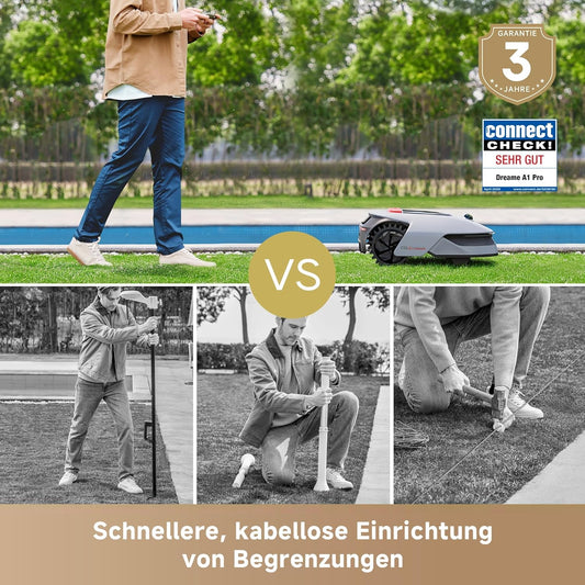Dreame A1 Pro Mähroboter, 2000m², Drahtlos, OmniSense™, App & Zonensteuerung, Hindernisvermeidungf