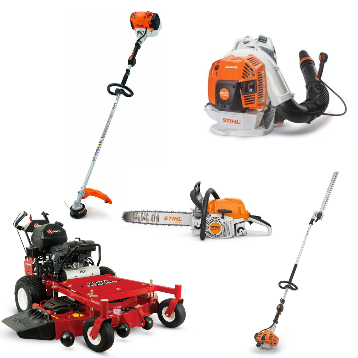 60" Exmark Turf Tracer Commercial Landscaping Equipment Package | Exmark & STIHL