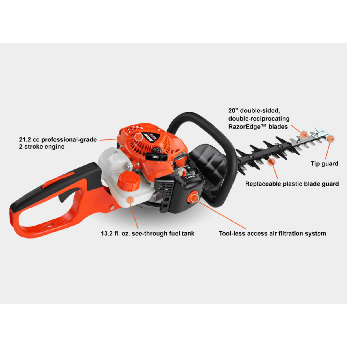 Echo 21.2cc, 20" Double-Sided Blade HC-2020AA