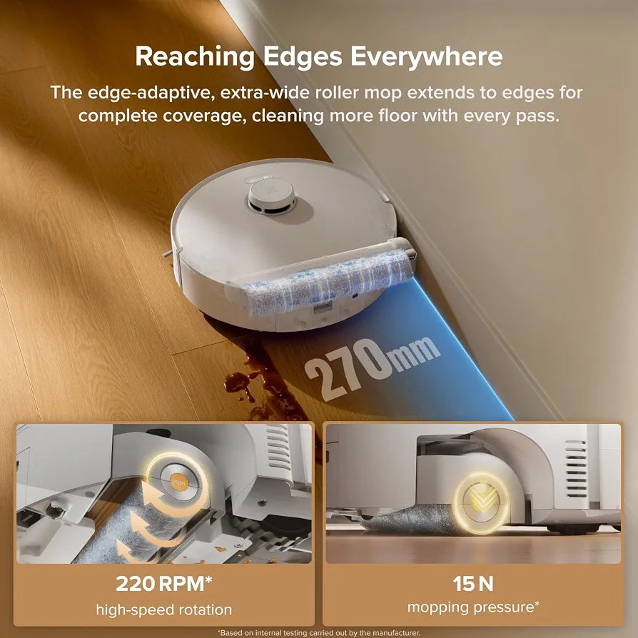 roborock Qrevo Curv 2 Flow 2026 New Robot Vacuum and Mop, 20,000 Pa, SpiraFlow Real-Time Self-Cleaning Roller Mop, Dual Zero-Tangle, AI Obstacle Avoidance, Heat-Washes & Dries Mop, Carpet Protection