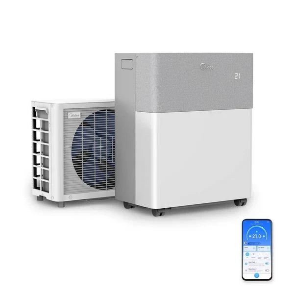 Midea PortaSplit-E Tragbare Klimaanlage 12000 BTU Heizung Kühlung, Fernbedienungl