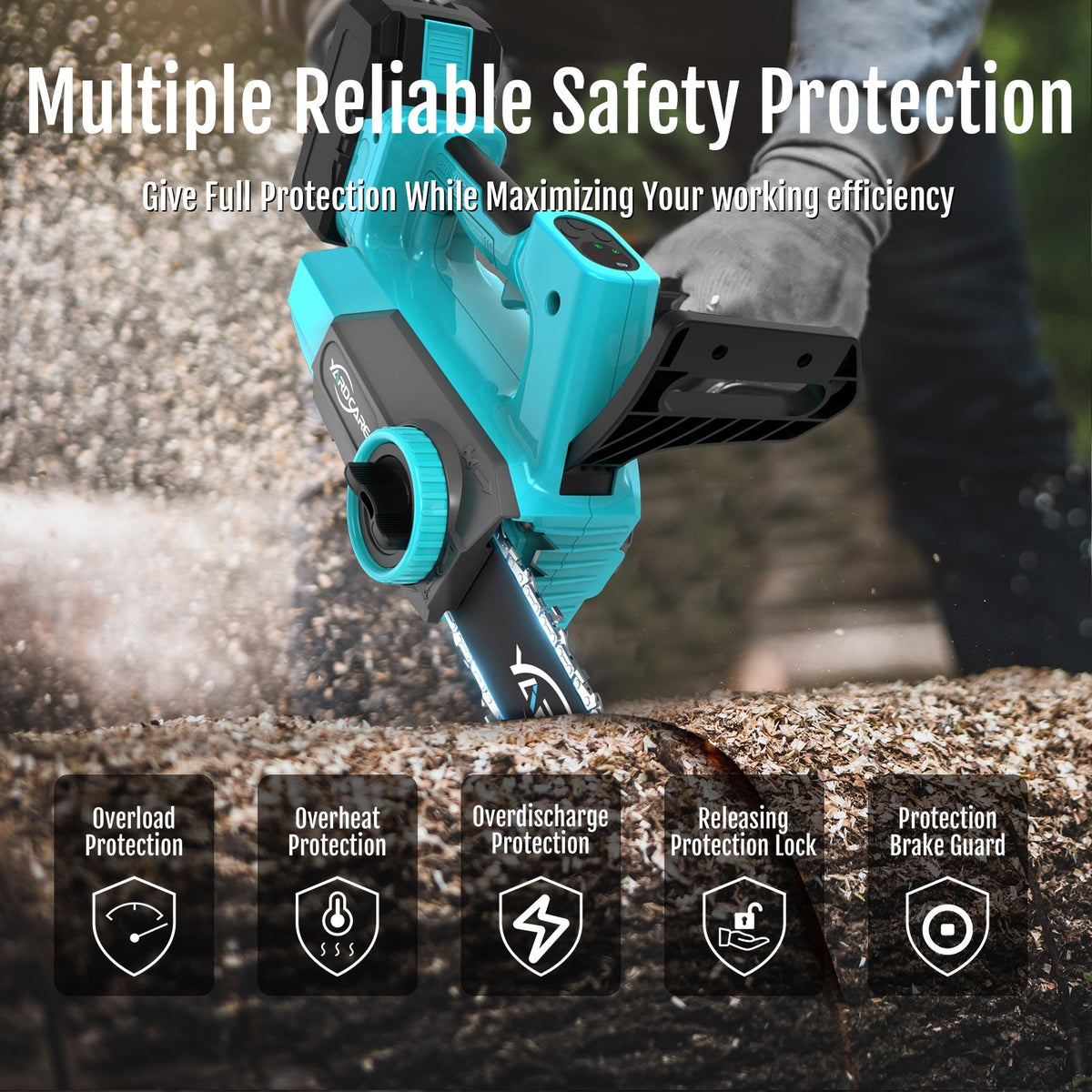 YARDCARE 12" bürstenlose Akku-Kettensägef