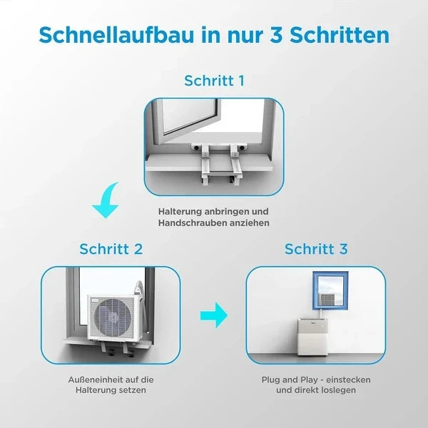 Midea PortaSplit-E Tragbare Klimaanlage 12000 BTU Heizung Kühlung, Fernbedienungl