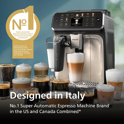 PHILIPS 5500 Series Fully Automatic Espresso Machine, LatteGo Milk System