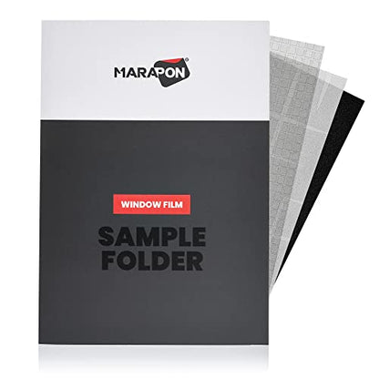 MARAPON® Matt Blickdichte Fensterfolie – Selbsthaftend für Privatsphäre, UV-Schutz, Milchglas-Effektd