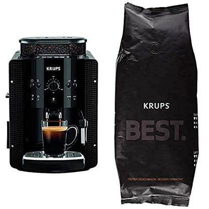 Krups Arabica Picto Kaffeevollautomat: Milchdüse, 2-Tassen, Drehregler, einfache Reinigung, TÜV-zertifiziert, Weißd
