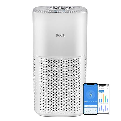 LEVOIT EverestAir Luftreiniger: Große Räume, Allergiker, Smart WiFi, Alexa, Leise 26dBd