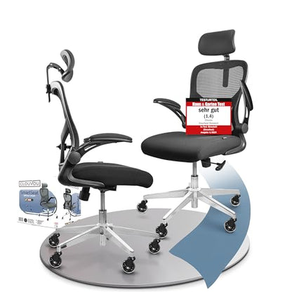CLOUVOU MasterSeat Ergonomischer Bürostuhl: Testsieger, Individuell Anpassbar, Home Office & Gaming Stuhld