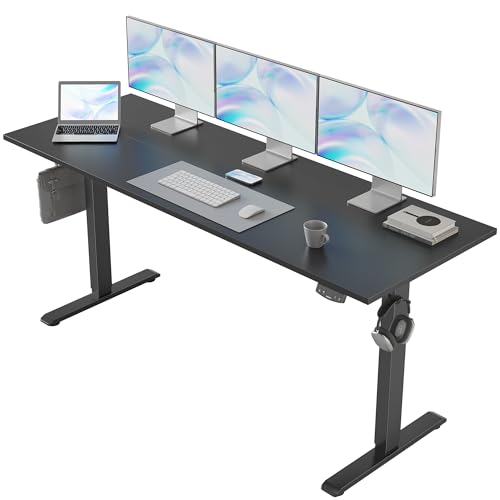 Agliestic Ergonomischer Höhenverstellbarer Steh-Sitz-Schreibtisch 160x80cm Doppelmotor Memory-Steuerung Homeofficed