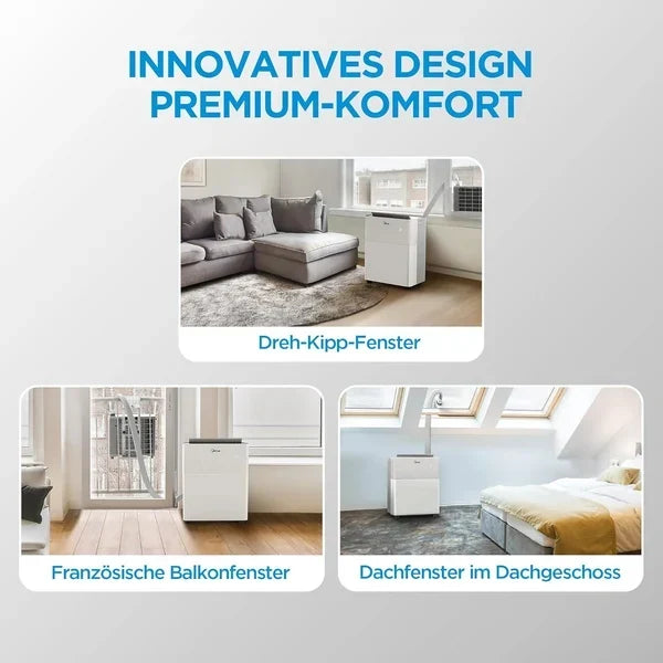 Midea PortaSplit-E Tragbare Klimaanlage 12000 BTU Heizung Kühlung, Fernbedienungl
