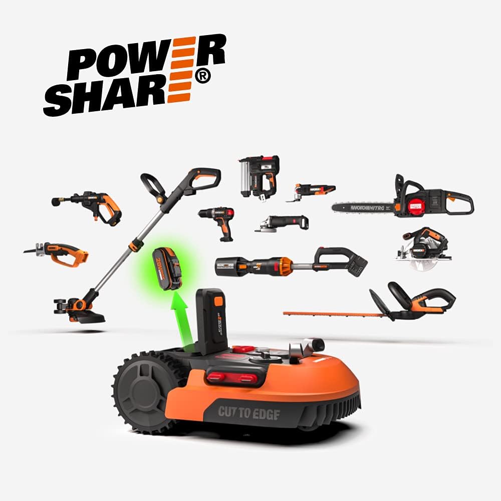 WORX WR167E Mähroboter 700 m² mit Kabel, App & AIA-Navigationf