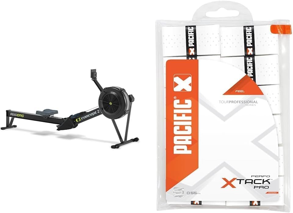 Concept2 RowErg Modell D: Rudergerät mit Luftwiderstand, Standardbeinen, Schwarzl