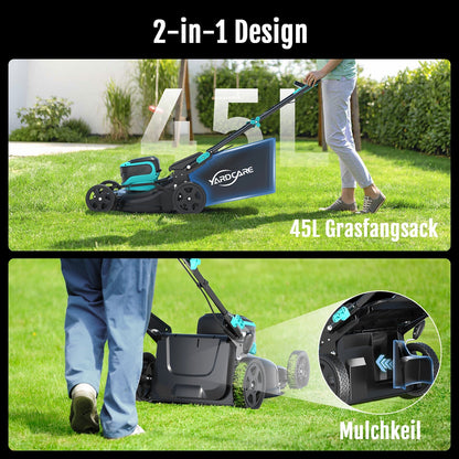 YARDCARE 16" bürstenloser Akku-Rasenmäherf