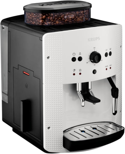 Krups Arabica Picto Kaffeevollautomat: Milchdüse, 2-Tassen, Drehregler, einfache Reinigung, TÜV-zertifiziert, Weißd
