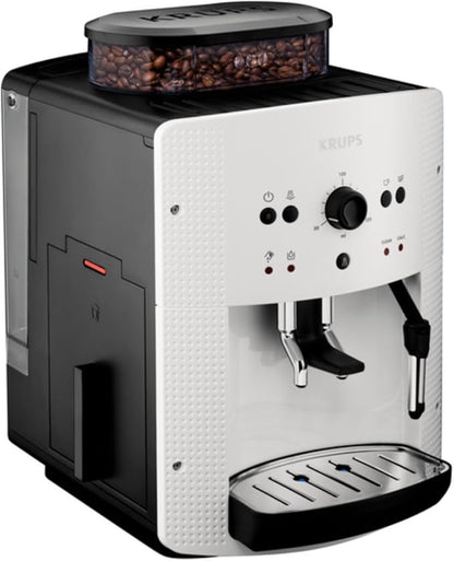 Krups Arabica Picto Kaffeevollautomat: Milchdüse, 2-Tassen, Drehregler, einfache Reinigung, TÜV-zertifiziert, Weißd