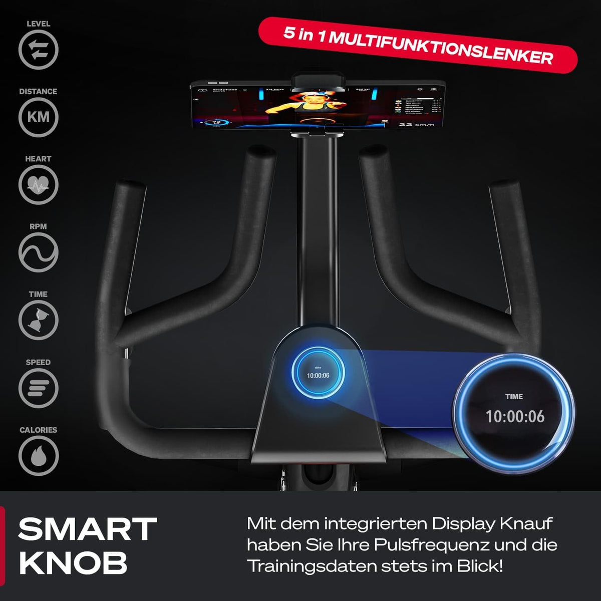 Sportstech Sbike Lite: Heimtrainer mit App & Tablet-Halterungl