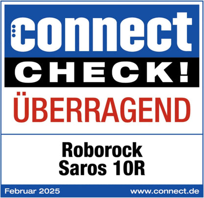 roborock Saros 10R Saugroboter mit Wischfunktion, ultraflach, StarSight 2.0, Zero-Tangle, Multifunktions-Dockd