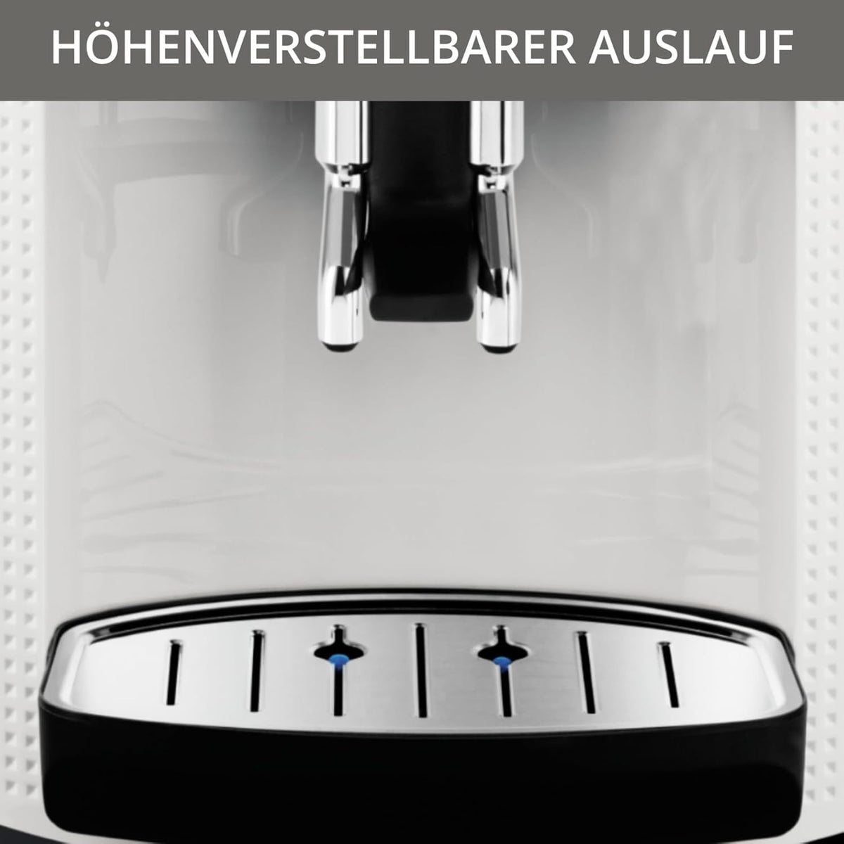 Krups Arabica Picto Kaffeevollautomat: Milchdüse, 2-Tassen, Drehregler, einfache Reinigung, TÜV-zertifiziert, Weißd