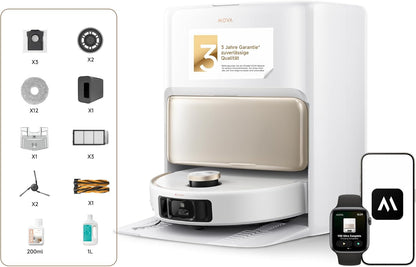 Mova V50 Ultra Saugroboter: Smartes Wischen, 24.000 Pa, Tierhaar-Championd