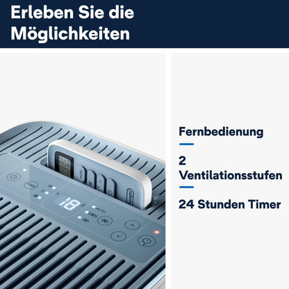 De'Longhi Pinguino Kompakt Mobiles Klimagerät 8.300 BTU/h Entfeuchtung Timer Ad
