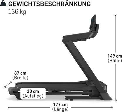 NordicTrack T-Serie: Laufband mit Steigung, Bluetooth & 136 kg Tragkraftl