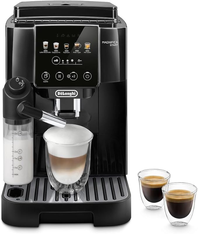 De'Longhi Magnifica Start Kaffeevollautomat, LatteCrema-Milchsystem, Espresso, Cappuccino, Soft-Touch, Schwarzd