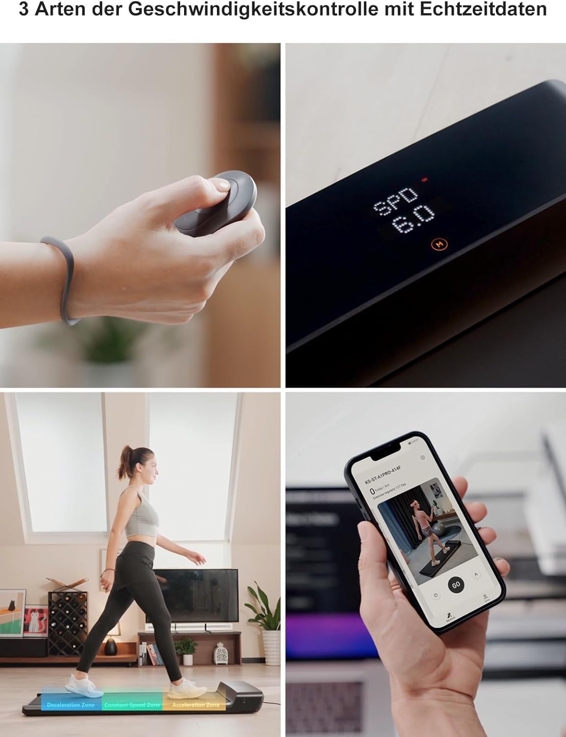 Kingsmith Klappbares Laufband: Für Büro & Zuhause mit LED‑Display & Appl