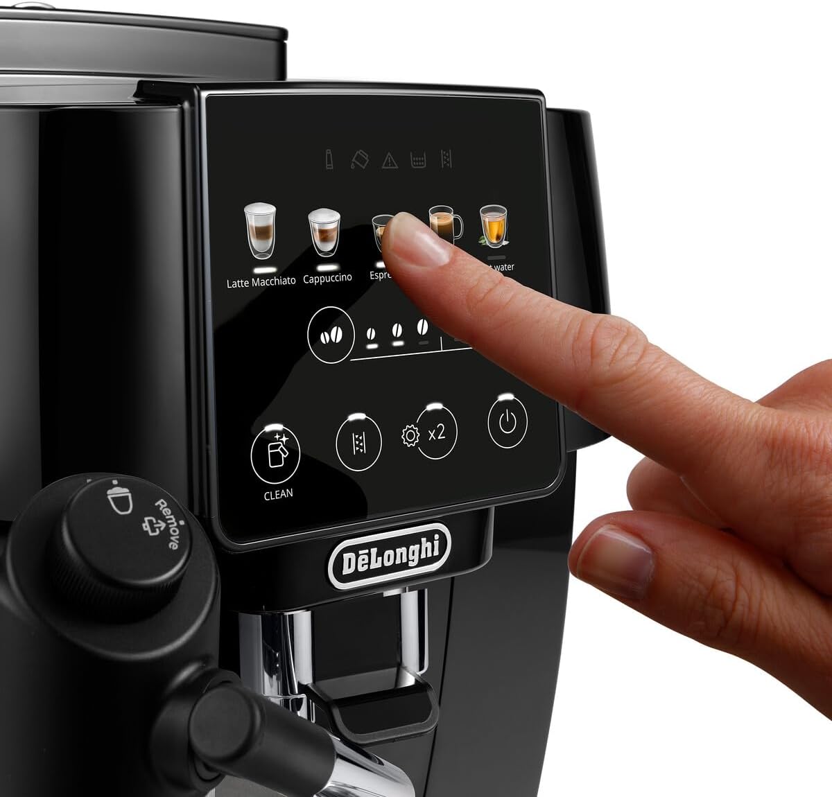 De'Longhi Magnifica Start Kaffeevollautomat, LatteCrema-Milchsystem, Espresso, Cappuccino, Soft-Touch, Schwarzd