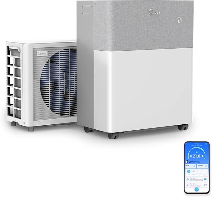 Midea PortaSplit Mobile Klimaanlage: Leise, Effizient, Kühlen, Heizen, Entfeuchtend