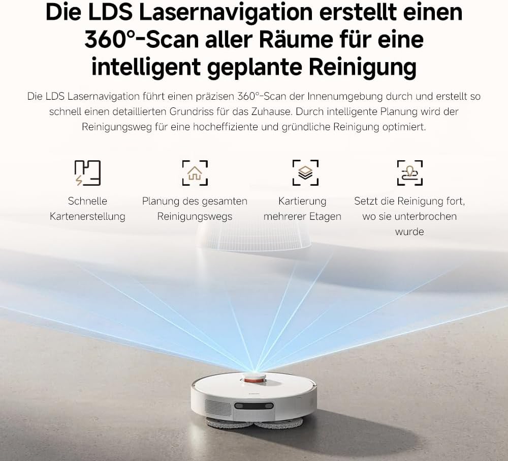 Xiaomi Robot Vacuum X20+ Saugroboter: 6000Pa, Absaugstation, Auto-Trocknung, LDS Navigationd