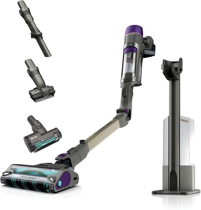 Shark PowerDetect Akku-Staubsauger: Auto-Entleerung, DuoClean Detect, Anti-Hair Wrap, Geruchsschutz, Graud