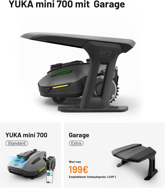 MAMMOTION YUKA und YUKA mini Serie Mähroboter (YUKA mini 700+Garage)f