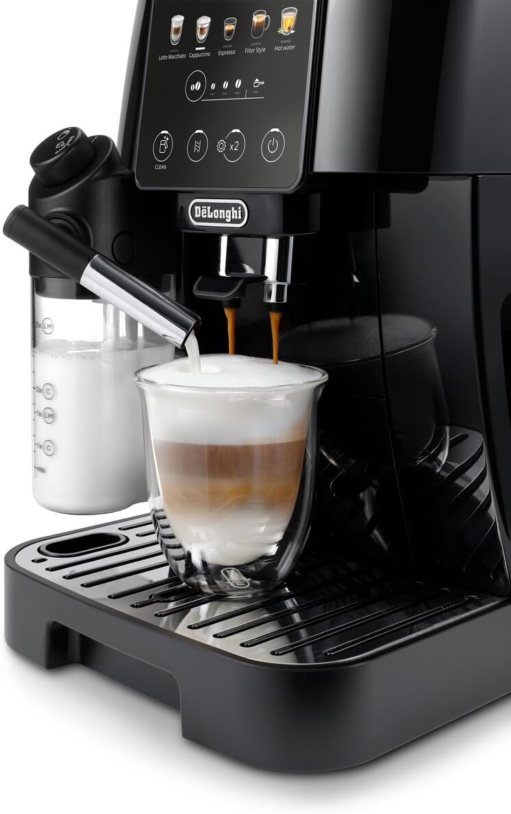 De'Longhi Magnifica Start Kaffeevollautomat, LatteCrema-Milchsystem, Espresso, Cappuccino, Soft-Touch, Schwarzd