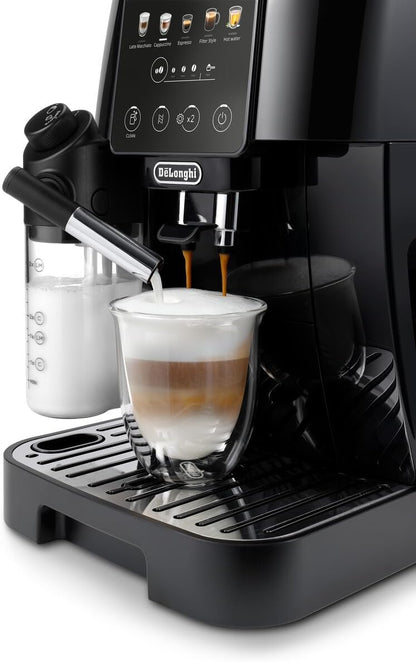 De'Longhi Magnifica Start Kaffeevollautomat, LatteCrema-Milchsystem, Espresso, Cappuccino, Soft-Touch, Schwarzd