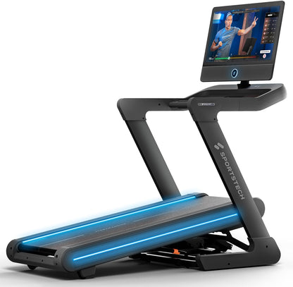 Sportstech sTread Pro: Klappbares Laufband, 20 km/h, 15% Steigung, mit Appl