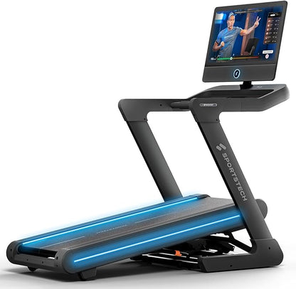 Sportstech sTread Pro: Klappbares Laufband, 20 km/h, 15% Steigung, mit Appl