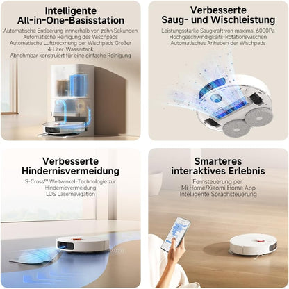 Xiaomi Robot Vacuum X20+ Saugroboter: 6000Pa, Absaugstation, Auto-Trocknung, LDS Navigationd