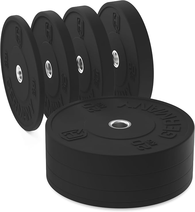 HQ Germany 50mm Vollgummi Bumper Plates - Gewichtsscheiben Set für Trainingl