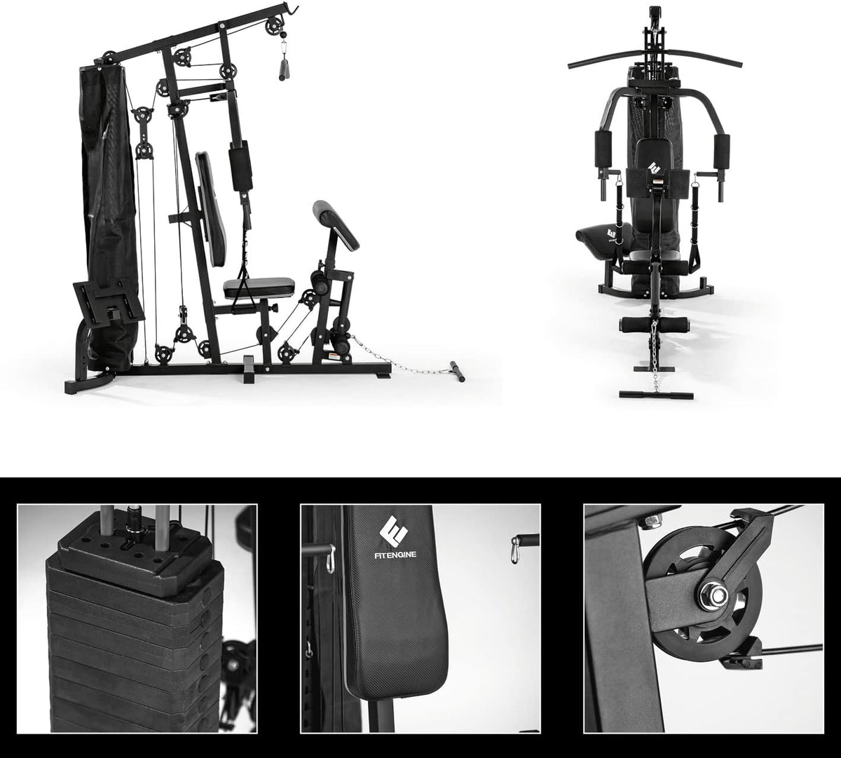 FitEngine Kraftstation: Komplettes Home Gym mit 67 kg Gewichtenl