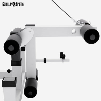 Gorilla Sports Hantelbank mit Gewichten, 170 cm Stange und Hantelsetl