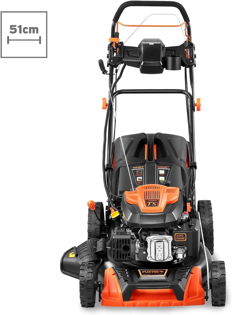 FUXTEC FX-RM5196eSPRO 4in1 Benzinmäher, E-Start & Antrieb, 51 cm Schnittf
