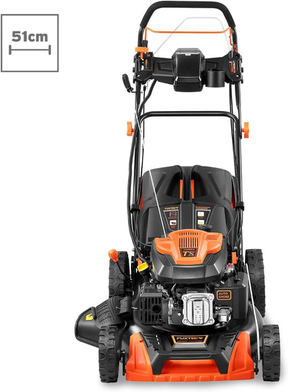 FUXTEC FX-RM5196eSPRO 4in1 Benzinmäher, E-Start & Antrieb, 51 cm Schnittf