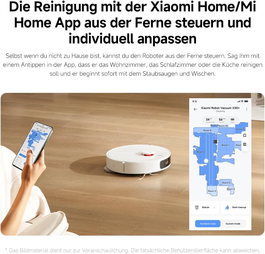 Xiaomi Robot Vacuum X20+ Saugroboter: 6000Pa, Absaugstation, Auto-Trocknung, LDS Navigationd