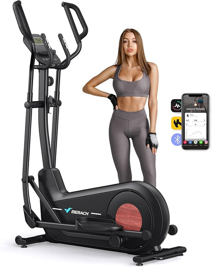 MERACH Heimtrainer Crosstrainer: Leise, Magnetisch, App, 8 Stufen, 160KG Kapazitätl