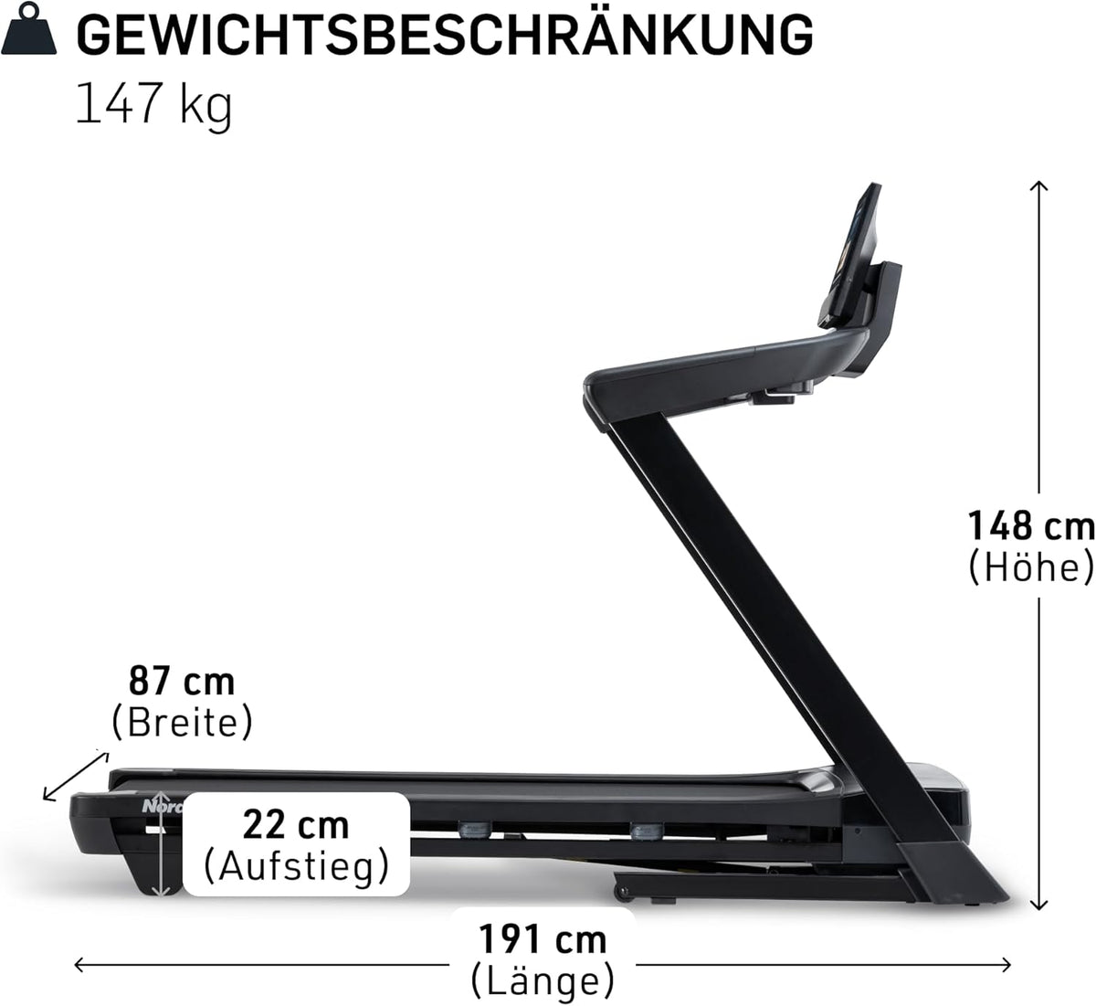 NordicTrack T-Serie: Laufband für Zuhause mit Steigung, Bluetooth & hoher Tragkraftl