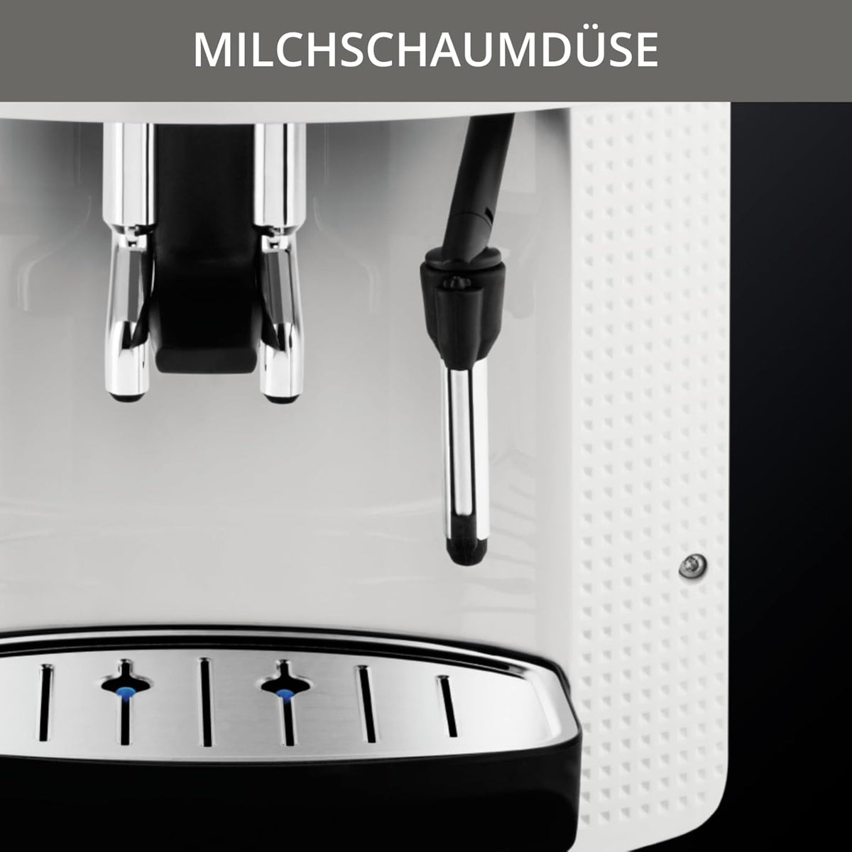 Krups Arabica Picto Kaffeevollautomat: Milchdüse, 2-Tassen, Drehregler, einfache Reinigung, TÜV-zertifiziert, Weißd