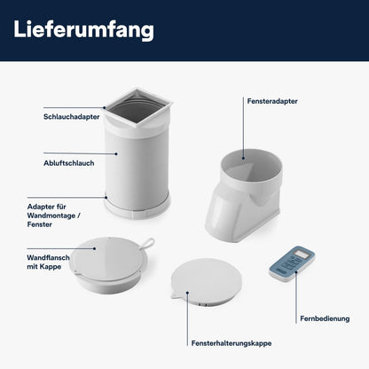 De'Longhi Pinguino Kompakt Mobiles Klimagerät 8.300 BTU/h Entfeuchtung Timer Ad